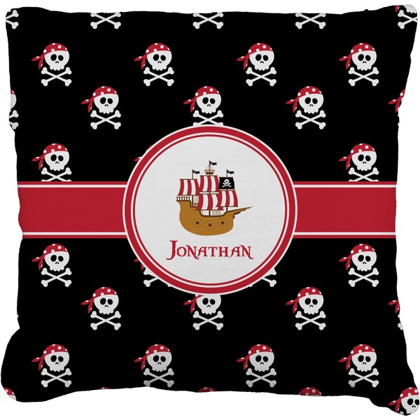Custom Pirate Faux-Linen Throw Pillow 18" (Personalized)