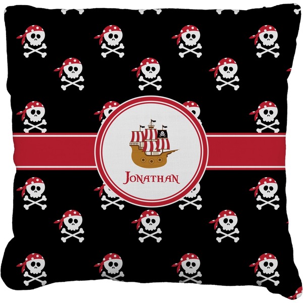 Custom Pirate Faux-Linen Throw Pillow 20" (Personalized)