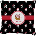 Pirate Faux-Linen Throw Pillow (Personalized)