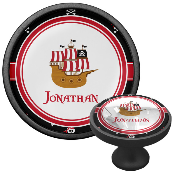Pirate Cabinet Knob - Black - Multi Angle