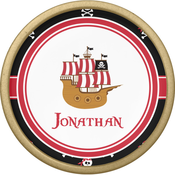 Pirate Cabinet Knob - Gold - Front