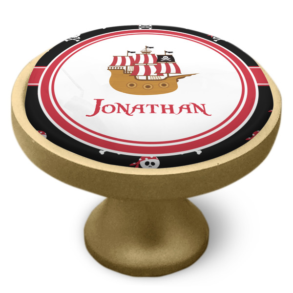 Pirate Cabinet Knob - Gold - Side