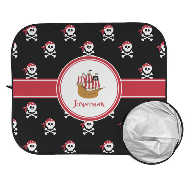 Pirate Car Sun Shades - FOLDED & UNFOLDED