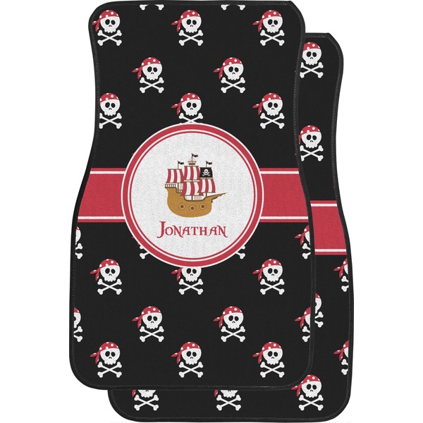 Custom Pirate Car Floor Mats (Front Seat) (Personalized)