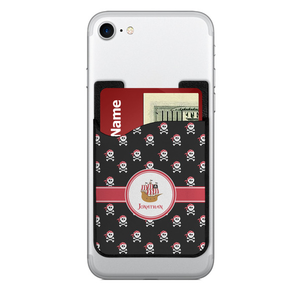 Custom Pirate 2-in-1 Cell Phone Credit Card Holder & Screen Cleaner (Personalized)