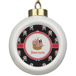Pirate Ceramic Ball Ornament (Personalized)