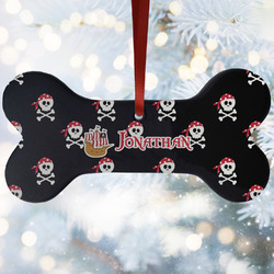 Pirate Ceramic Dog Ornament w/ Name or Text