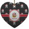 Pirate Heart Ceramic Ornament w/ Name or Text