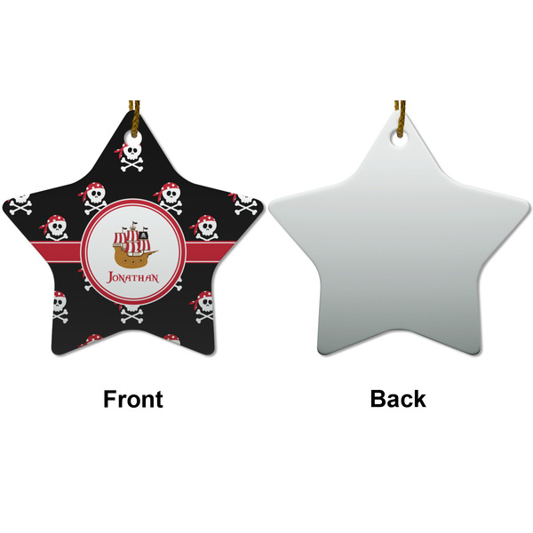 Pirate Ceramic Flat Ornament - Star Front & Back (APPROVAL)