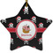 Pirate Ceramic Flat Ornament - Star (Front)