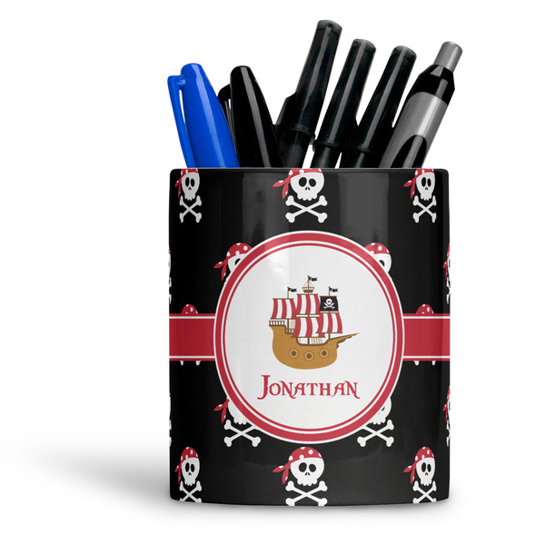Custom Pirate Ceramic Pen Holder