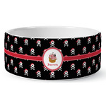 Pirate Ceramic Dog Bowl (Personalized)