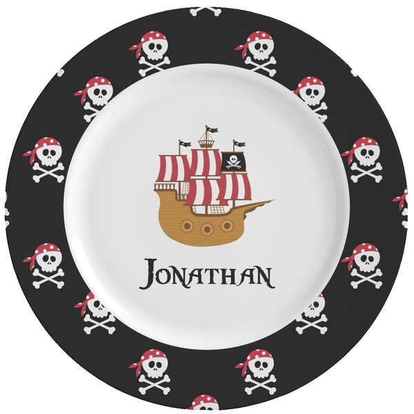 Custom Pirate Ceramic Dinner Plates (Set of 4) (Personalized)