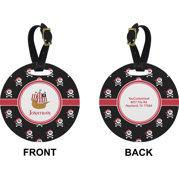 Pirate Circle Luggage Tag (Front + Back)