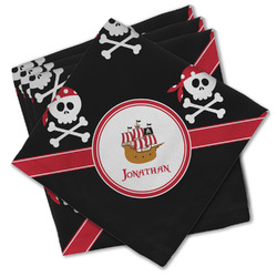 Pirate Cloth Cocktail Napkins - Set of 4 w/ Name or Text