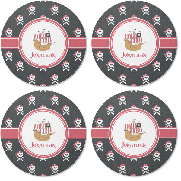 Pirate Coaster Round Rubber Back - Apvl
