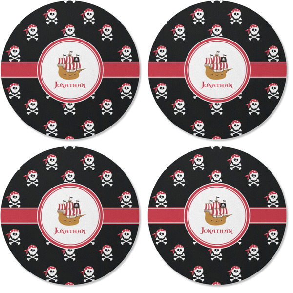 Pirate Coaster Round Rubber Back - Apvl