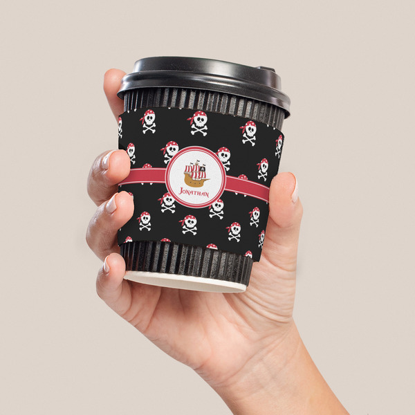 Pirate Coffee Cup Sleeve - LIFESTYLE