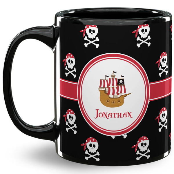 Custom Pirate 11 Oz Coffee Mug - Black (Personalized)