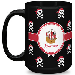 Pirate 15 Oz Coffee Mug - Black (Personalized)