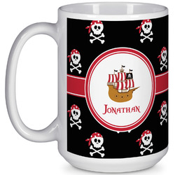 Pirate 15 Oz Coffee Mug - White (Personalized)