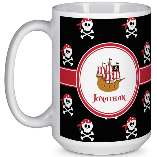 Custom Pirate 15 Oz Coffee Mug - White (Personalized)