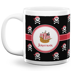 Pirate 20 Oz Coffee Mug - White (Personalized)