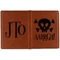 Pirate Cognac Leather Passport Holder Outside Double Sided - Apvl