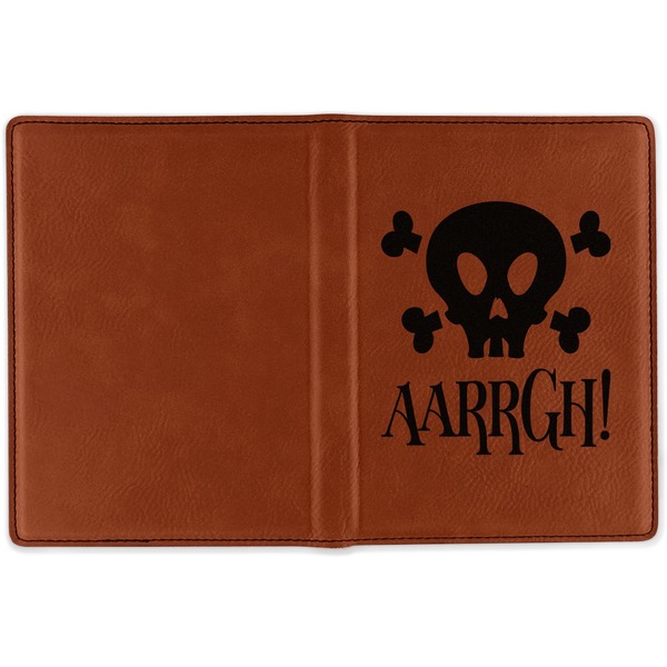 Pirate Cognac Leather Passport Holder Outside Single Sided - Apvl