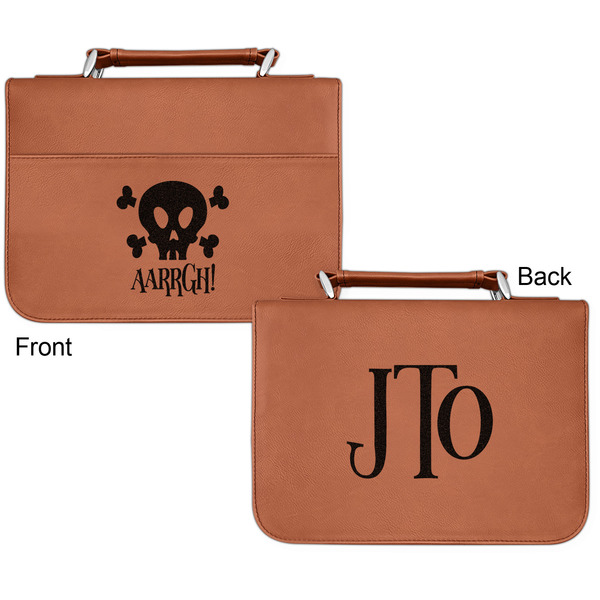 Pirate Cognac Leatherette Bible Covers - Small Double Sided Apvl