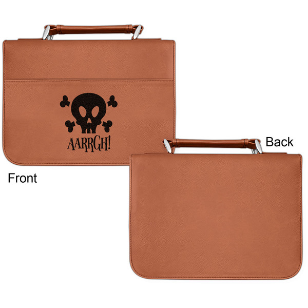 Pirate Cognac Leatherette Bible Covers - Small Single Sided Apvl