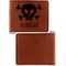 Pirate Cognac Leatherette Bifold Wallets - Front and Back Single Sided - Apvl