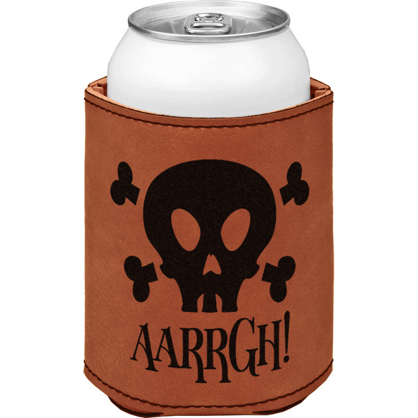 Custom Pirate Leatherette Can Sleeve - Single Sided (Personalized)