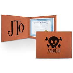 Pirate Leatherette Certificate Holder (Personalized)