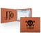 Pirate Cognac Leatherette Diploma / Certificate Holders - Front and Inside - Main