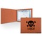 Pirate Cognac Leatherette Diploma / Certificate Holders - Front only - Main