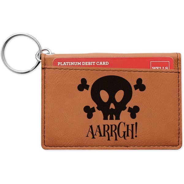 Custom Pirate Leatherette Keychain ID Holder - Single Sided (Personalized)