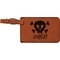 Pirate Cognac Leatherette Luggage Tags