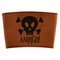 Pirate Cognac Leatherette Mug Sleeve - Flat