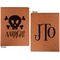 Pirate Cognac Leatherette Portfolios with Notepad - Small - Double Sided- Apvl