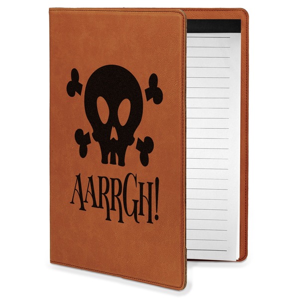 Custom Pirate Leatherette Portfolio with Notepad - Small - Double Sided (Personalized)