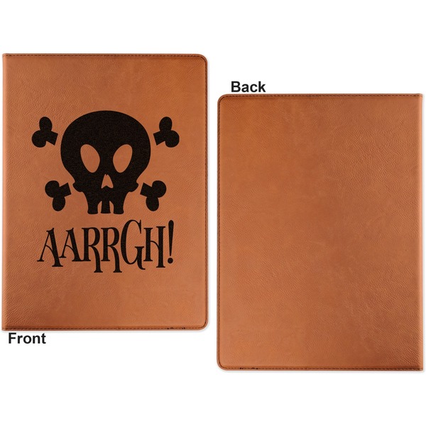 Pirate Cognac Leatherette Portfolios with Notepad - Small - Single Sided- Apvl