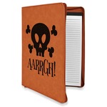 Pirate Leatherette Zipper Portfolio with Notepad - Double Sided (Personalized)