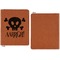 Pirate Cognac Leatherette Zipper Portfolios with Notepad - Single Sided - Apvl