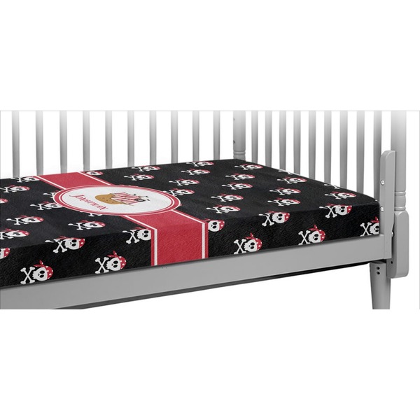 Custom Pirate Crib Fitted Sheet (Personalized)