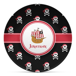 Pirate Microwave Safe Plastic Plate - Composite Polymer (Personalized)