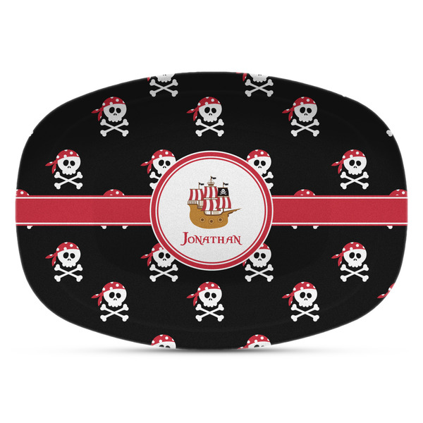 Custom Pirate Plastic Platter - Microwave & Oven Safe Composite Polymer (Personalized)