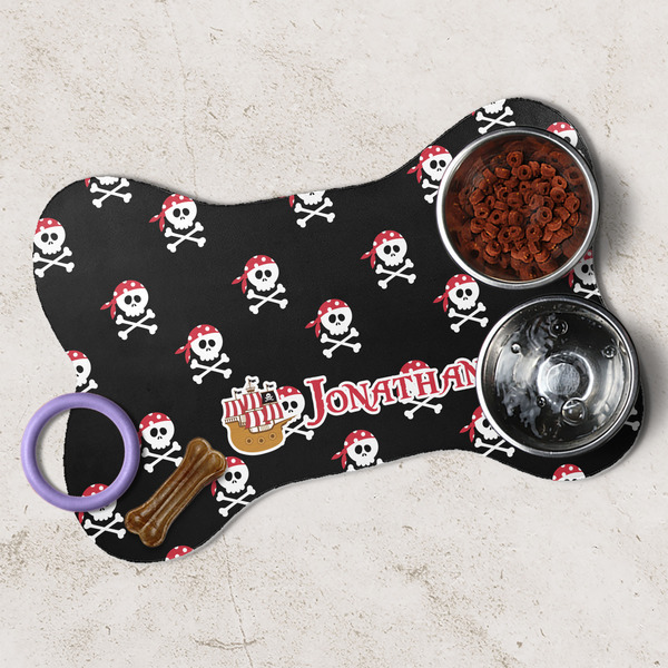 Pirate Dog Bone Shaped Mat Lifestyle