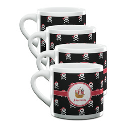 Pirate Double Shot Espresso Cups - Set of 4 (Personalized)