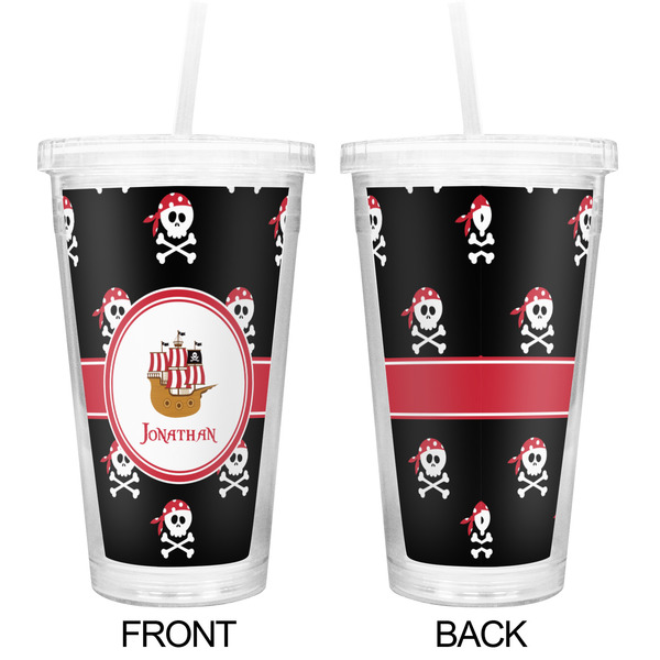 Pirate Double Wall Tumbler with Straw - Approval